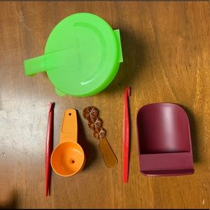 Tupperware Lot Onion keeper peeler scoop new & more